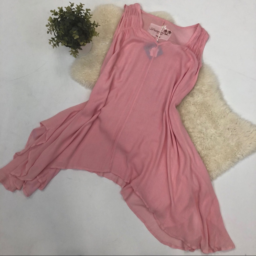 LETARTE MAUI Ruched Shoulder Dress/Coverup